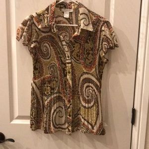 Permanent Pleated Top by Dressbarn